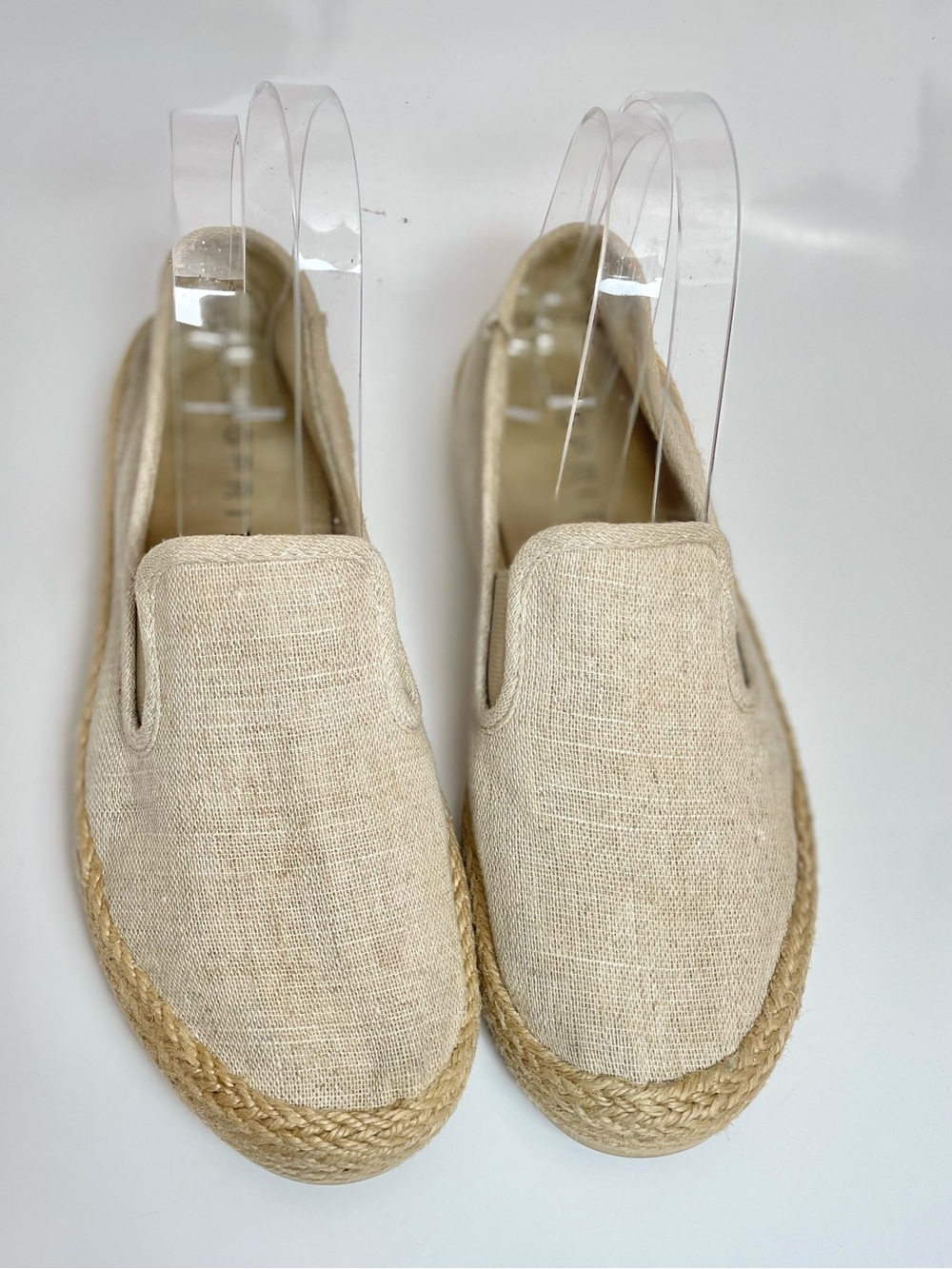 Esprit Nadine Tan Espadrille Trim Loafer Slip On Comfort Shoes Sz 8.5